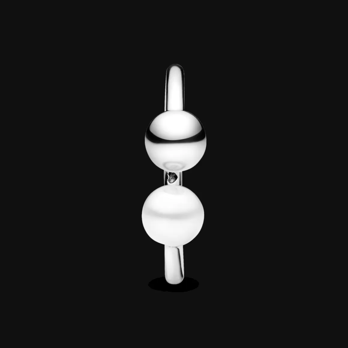 Pandora Anéis De Prata-Anel Clássica Esfera