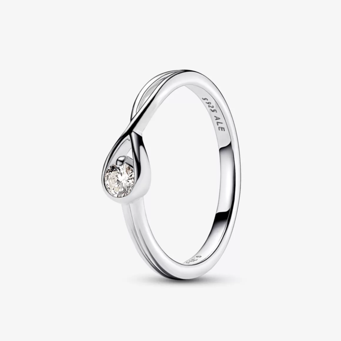 Pandora Anéis De Diamante-Anel De Diamante 0_15 Quilate Em Prata De Lei