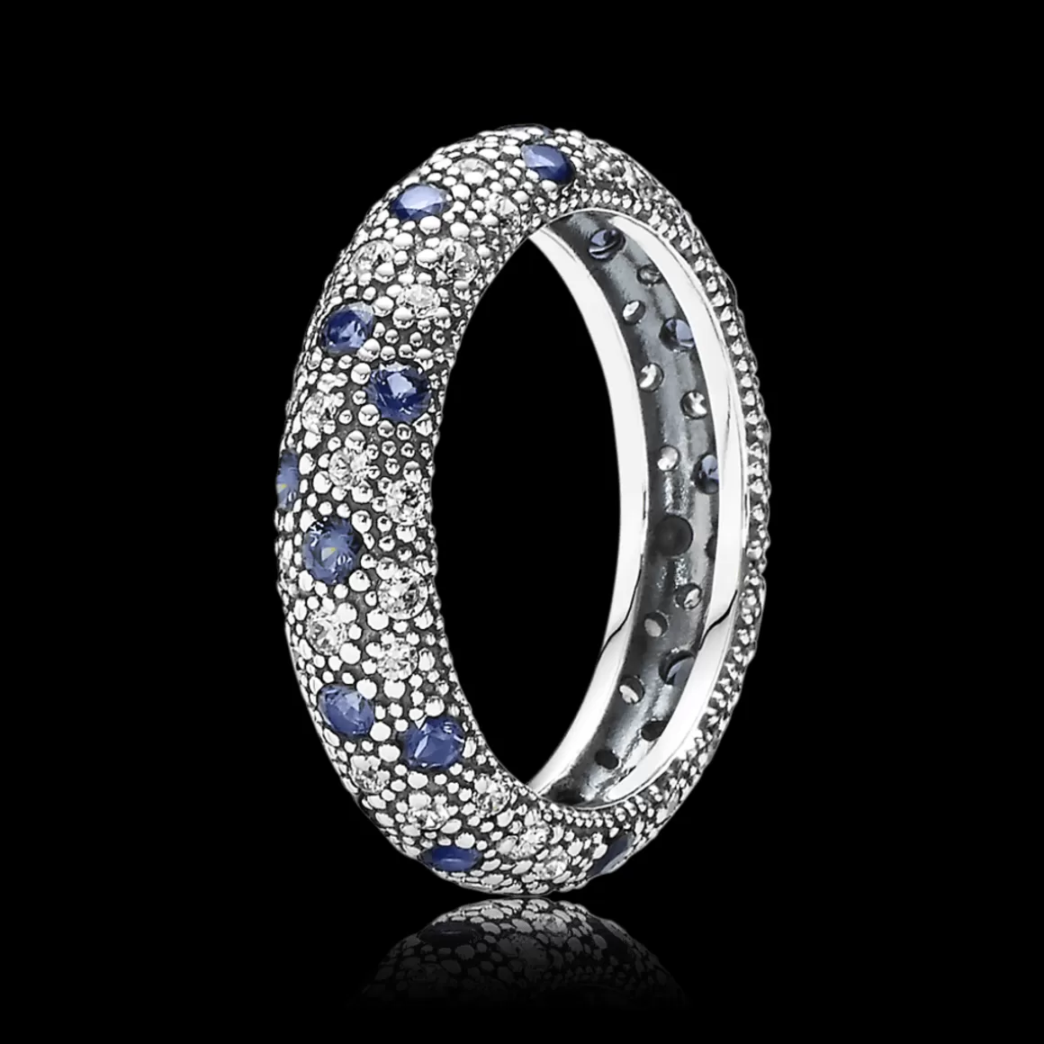 Pandora Anéis De Prata-Anel De Prata Brilho Da Constelacao Azul