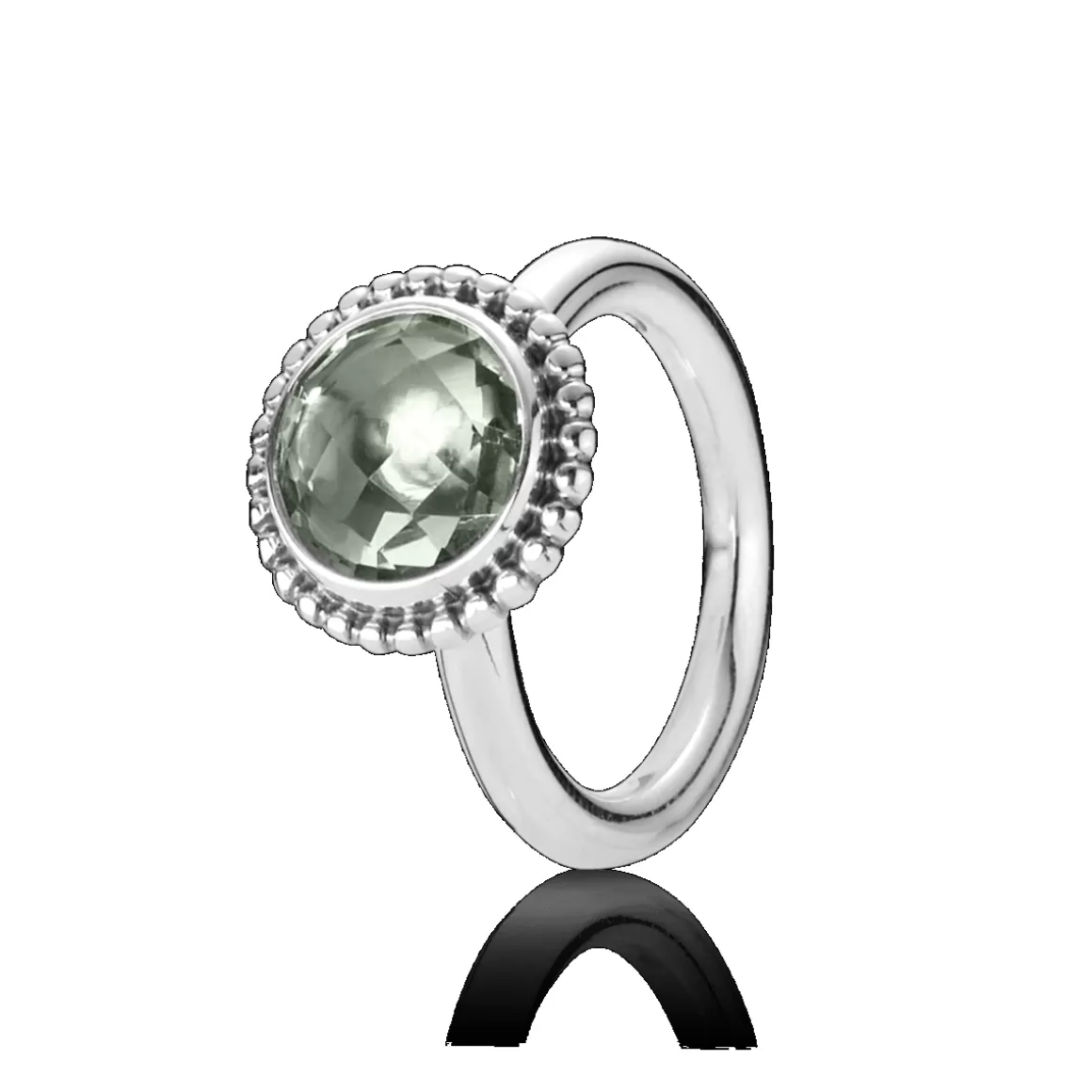 Pandora Anéis De Prata-Anel De Prata De Lei E Quartzo Verde