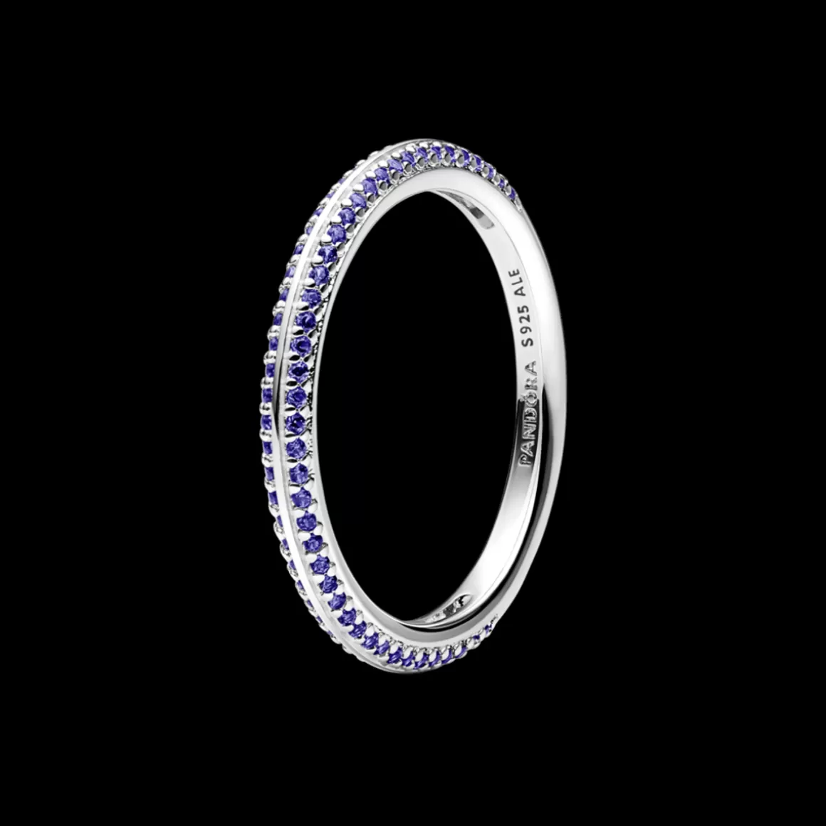 Pandora Anéis De Prata-Anel de Prata em Pavé Azul