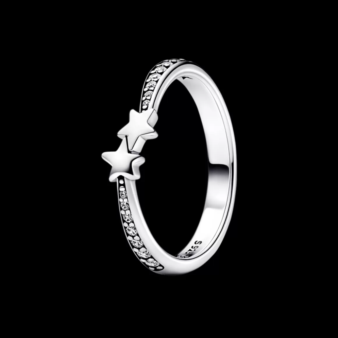 Pandora Anéis De Prata-Anel de Prata Estrela Cadente Brilhante