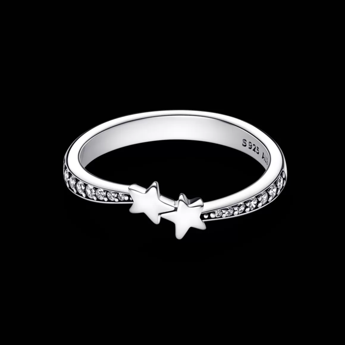 Pandora Anéis De Prata-Anel de Prata Estrela Cadente Brilhante