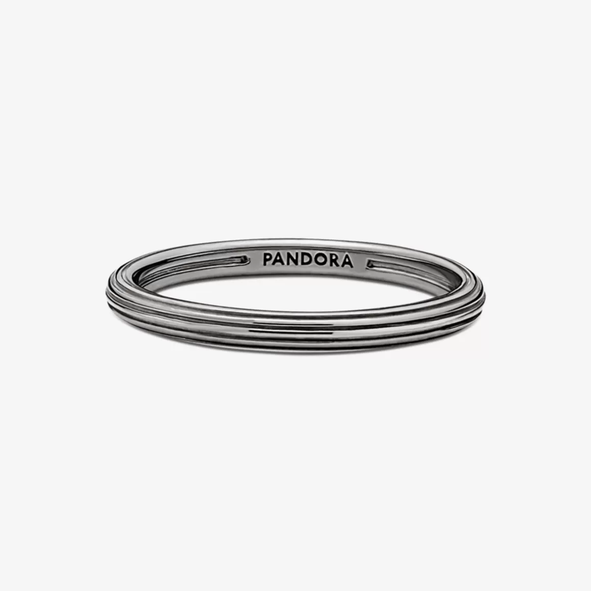 Pandora Anéis De Prata-Anel de Prata Linhas e Ranhuras
