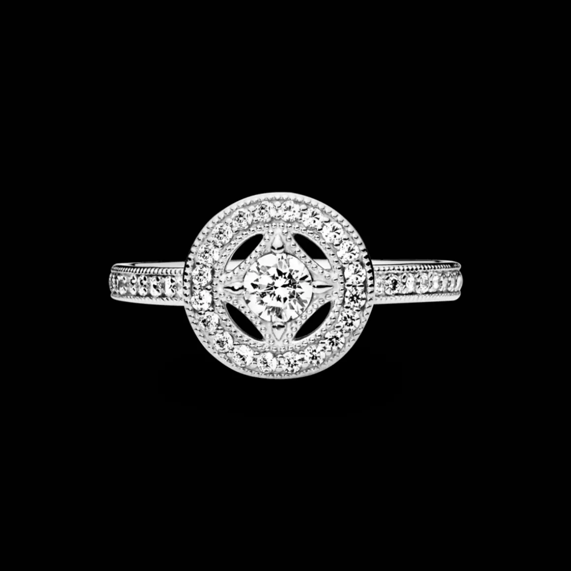 Pandora Anéis De Prata-Anel Encanto Vintage