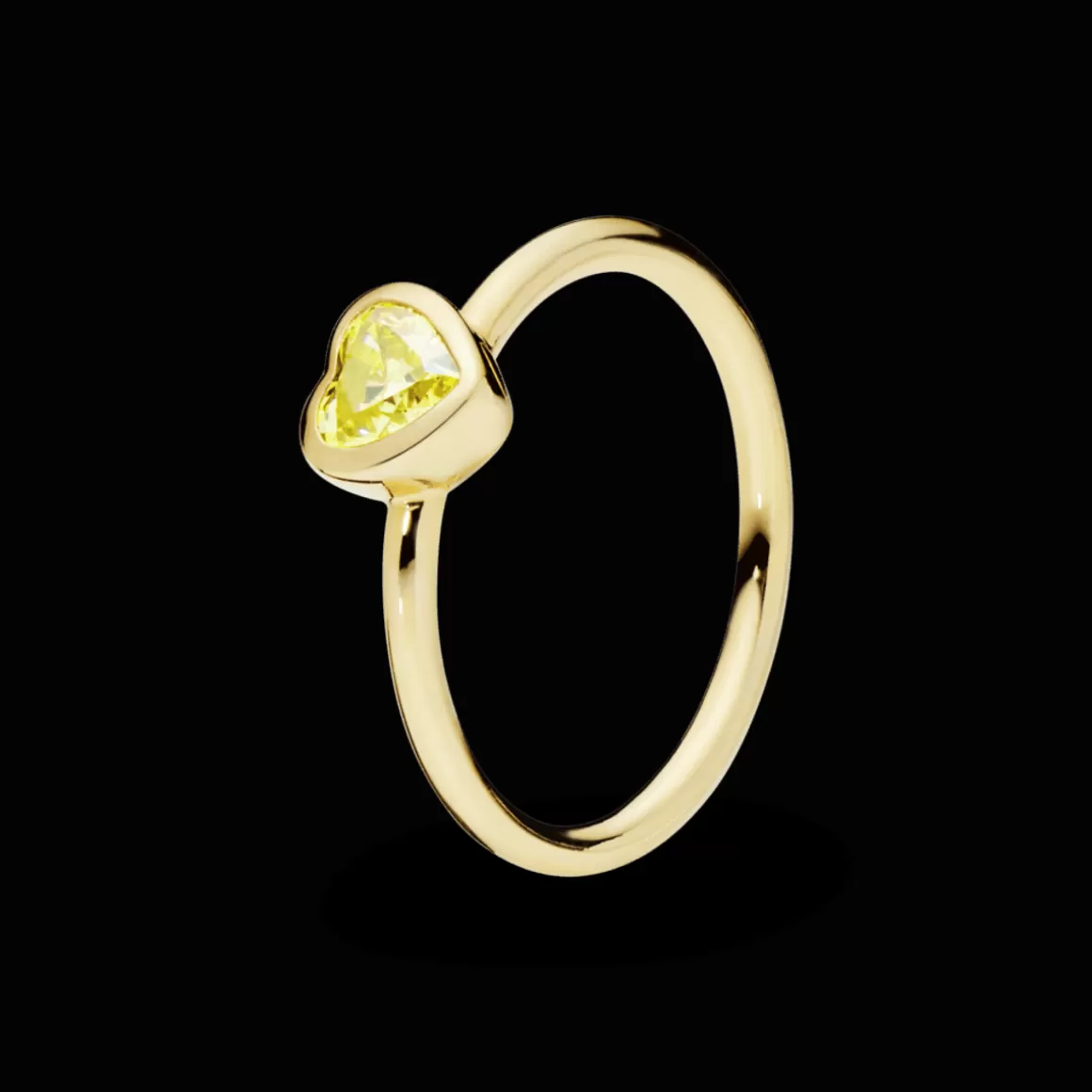 Pandora Anéis De Ouro-Anel Coracao Ensolarado em Ouro 14k