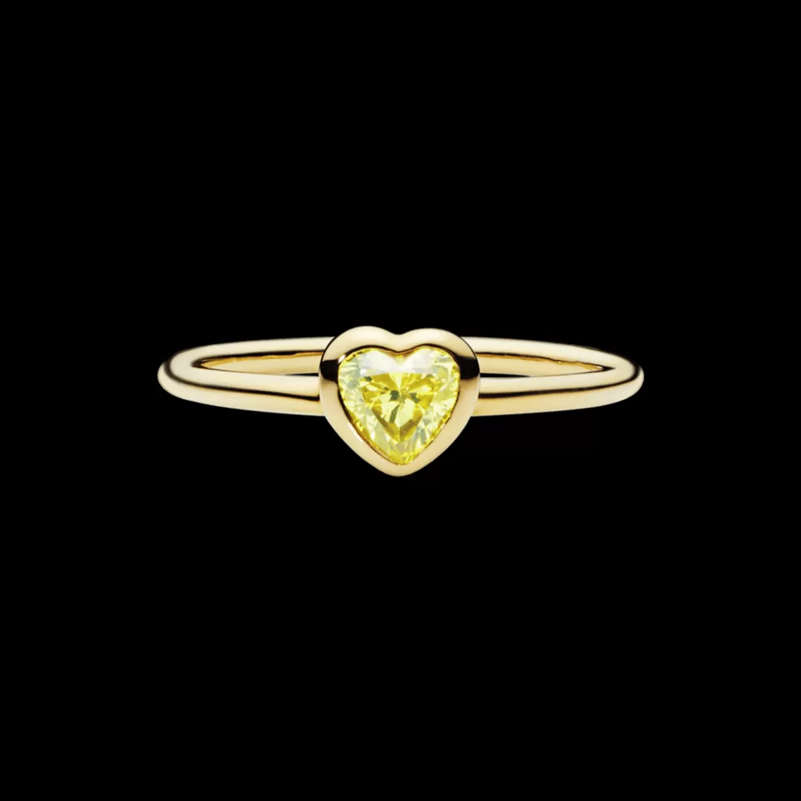 Pandora Anéis De Ouro-Anel Coracao Ensolarado em Ouro 14k