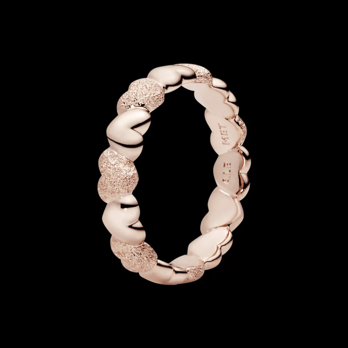 Pandora Anéis Em Ouro Rosé-Anel Rose Coracao Brilho Matte