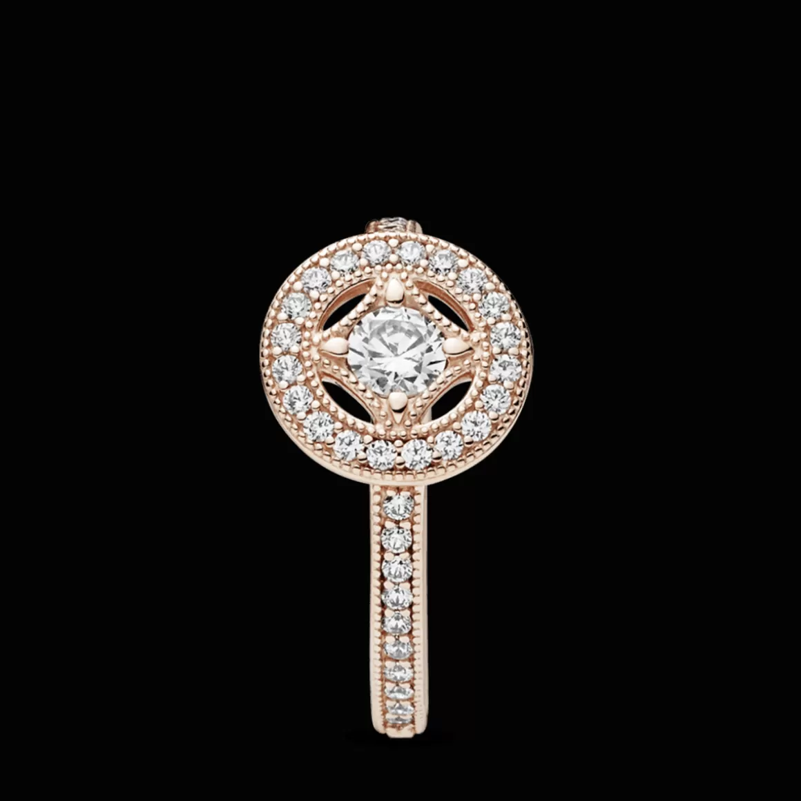 Pandora Anéis Em Ouro Rosé-Anel Rose Encanto Vintage