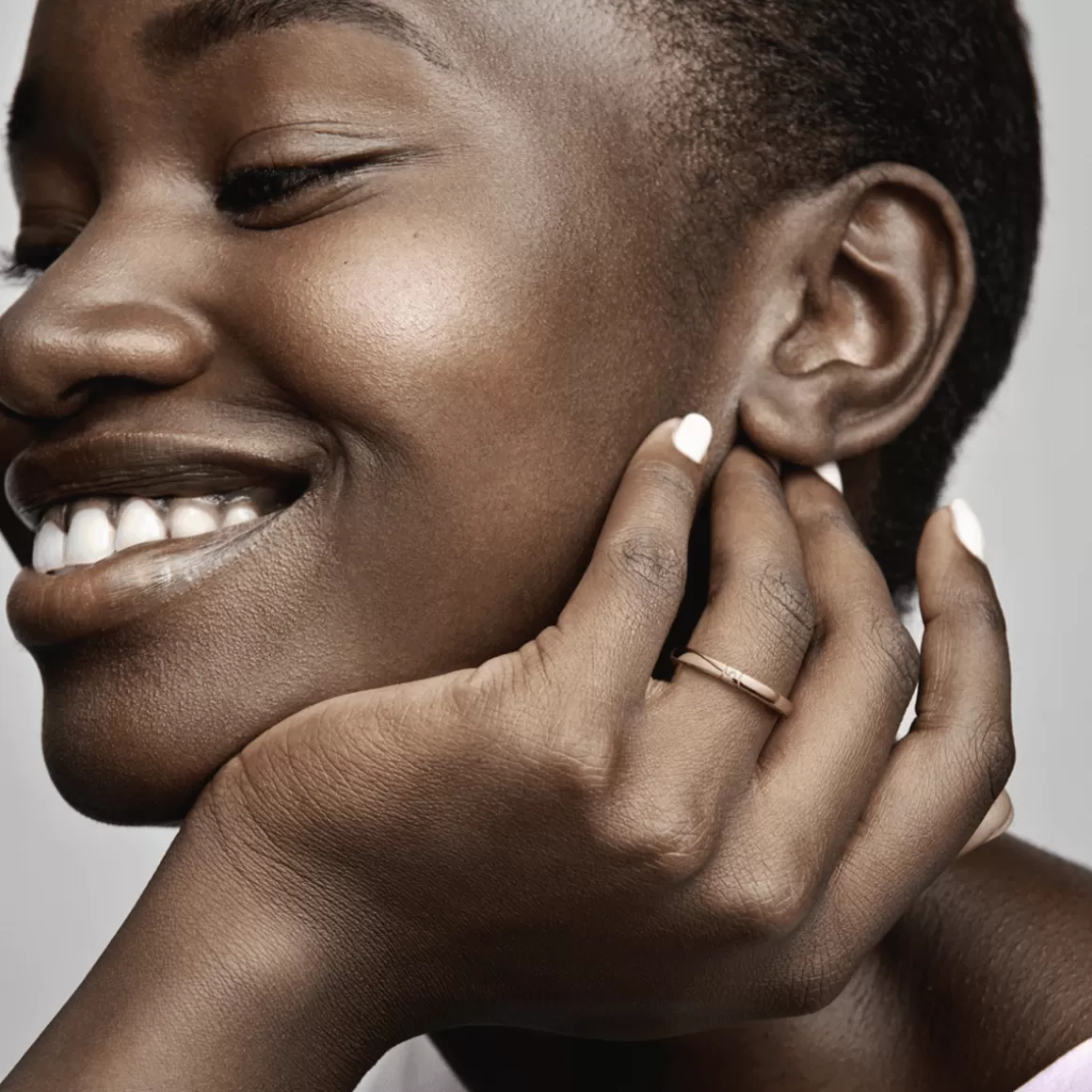 Pandora Anéis Em Ouro Rosé-Anel Signature E Coracoes Em Ouro Rose