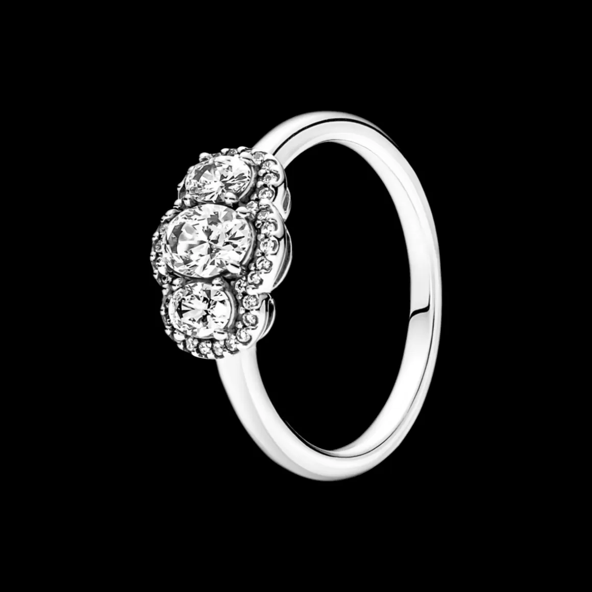 Pandora Anéis De Prata-Anel Vintage De Tres Pedras