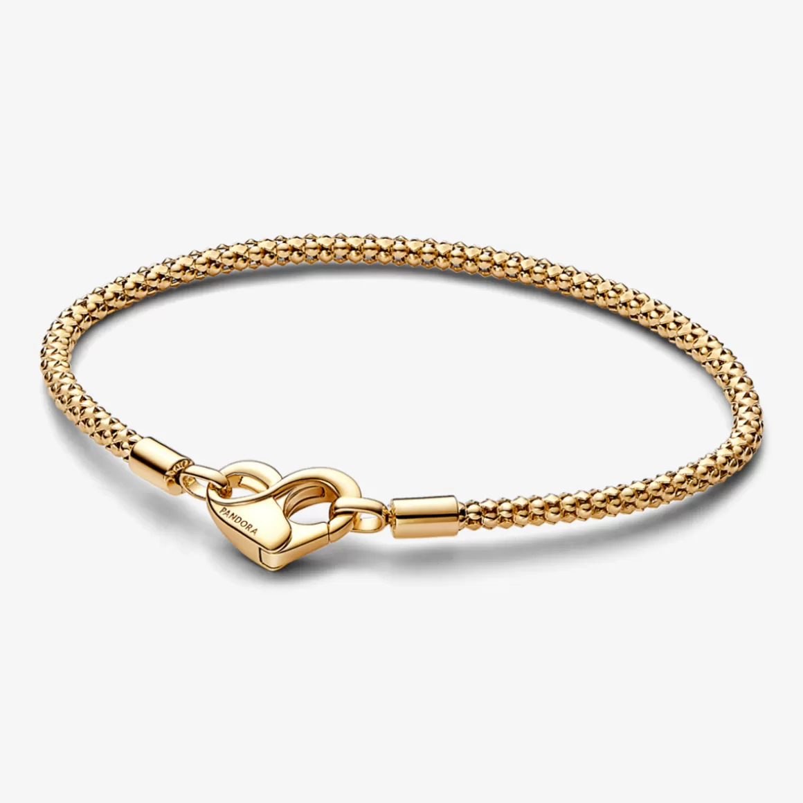 Pandora Braceletes Maleáveis Em Ouro | Bracelete De Ouro-Bracelete de Ouro Maleável e Fecho de Coração