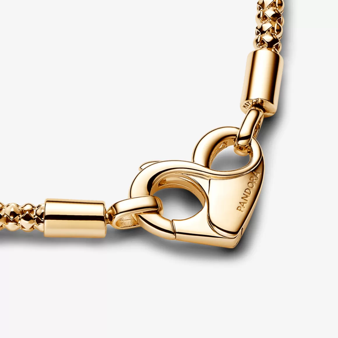 Pandora Braceletes Maleáveis Em Ouro | Bracelete De Ouro-Bracelete de Ouro Maleável e Fecho de Coração