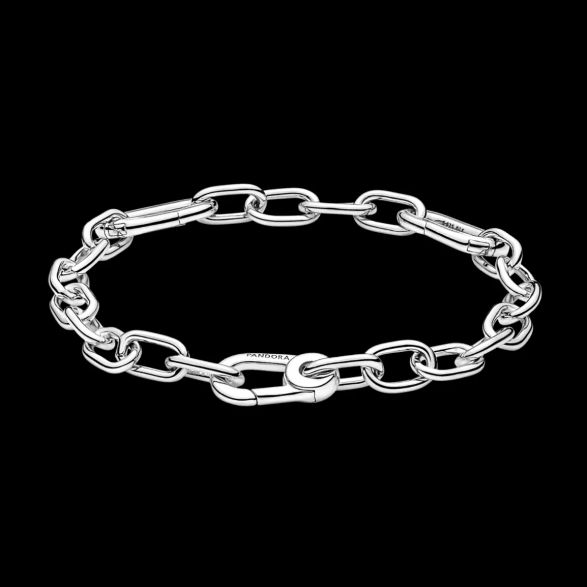 Pandora Braceletes Rígidos Em Prata | Braceletes De Ouro Rosé-Bracelete De Prata Corrente De Links Pequenos
