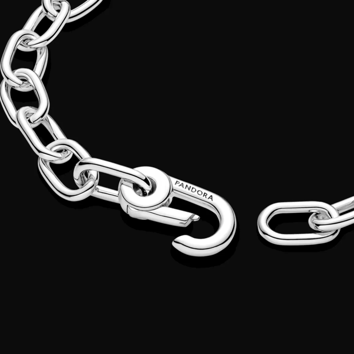 Pandora Braceletes Rígidos Em Prata | Braceletes De Ouro Rosé-Bracelete De Prata Corrente De Links Pequenos