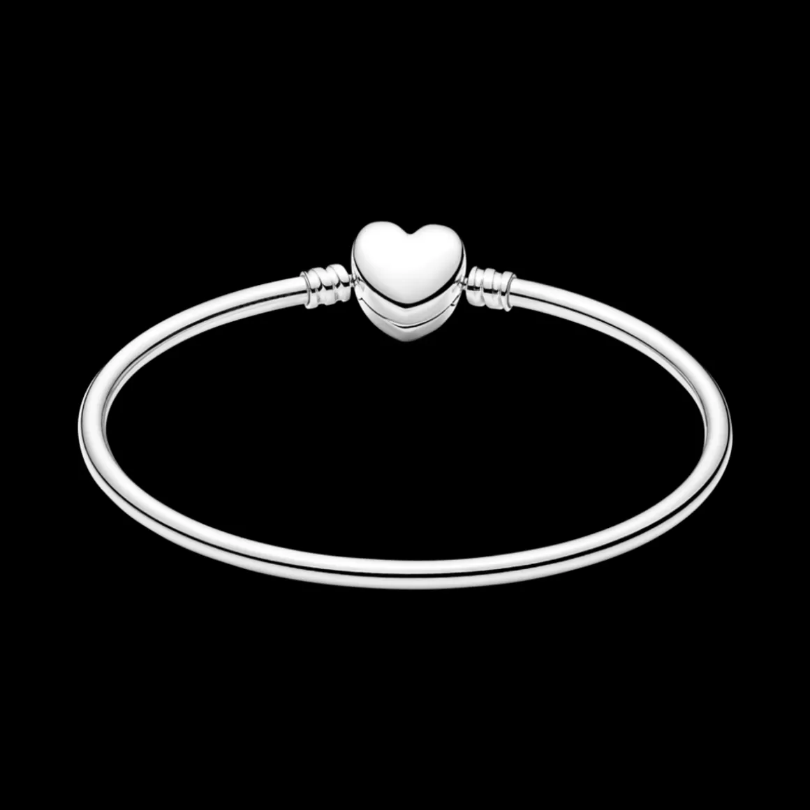 Pandora Braceletes Maleáveis Em Prata-Bracelete de Prata em Trama e Fecho O Coroado Brilhante