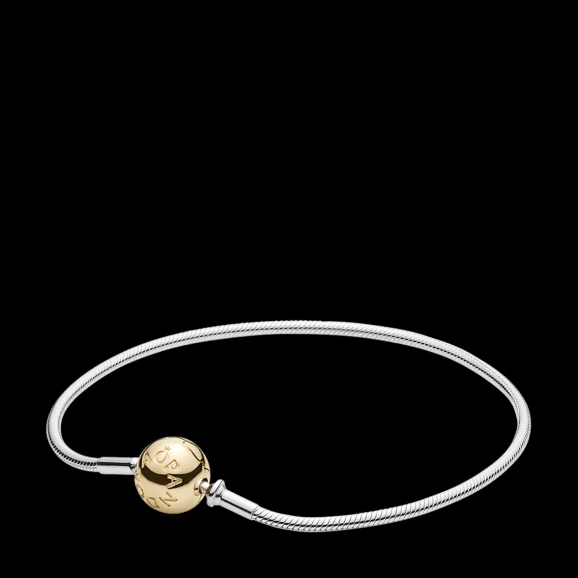 Pandora Bracelete Dois Tons-Bracelete Essence Collection Com Fecho De Ouro 14k