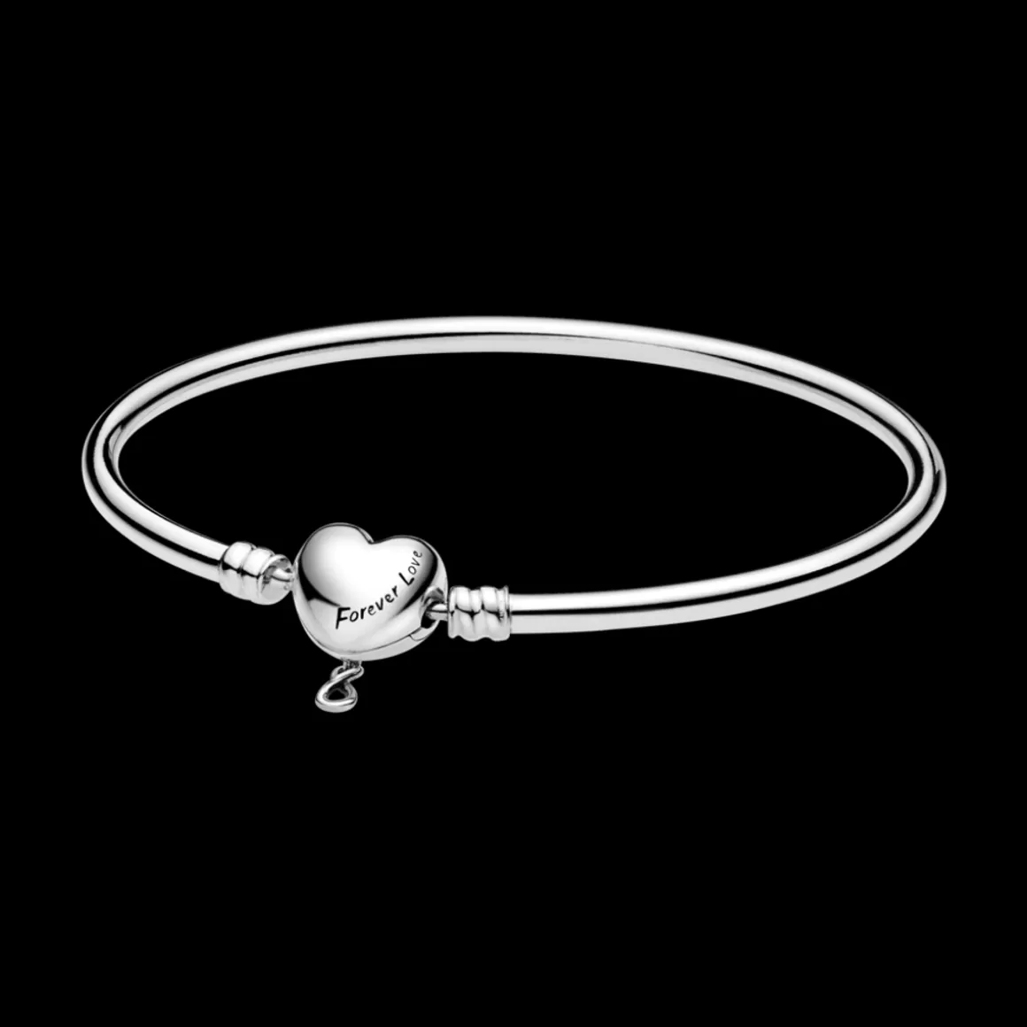 Pandora Braceletes Rígidos Em Prata-Bracelete Moments Amor Infinito