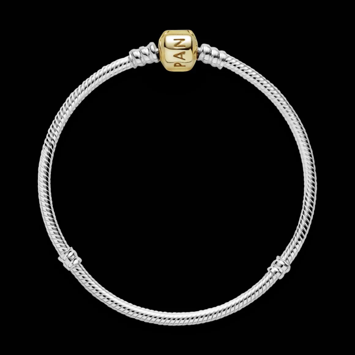 Pandora Bracelete Dois Tons | Braceletes De Prata-Bracelete Moments Com Fecho De Ouro 14k