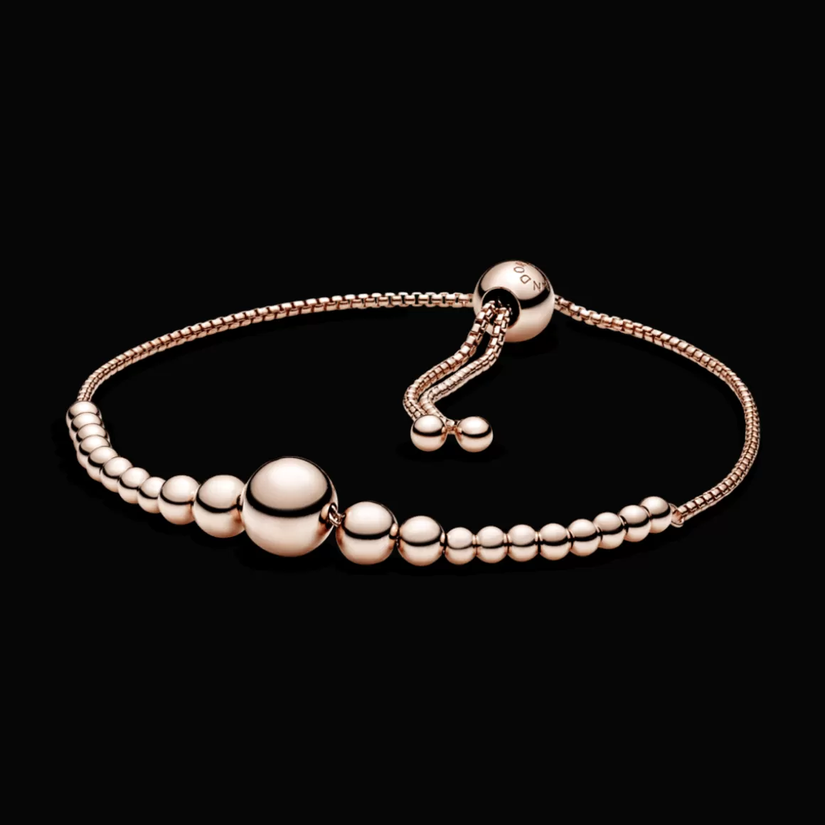 Pandora Braceletes De Ouro Rosé-Bracelete Cordao Esferas Em Ouro Rose