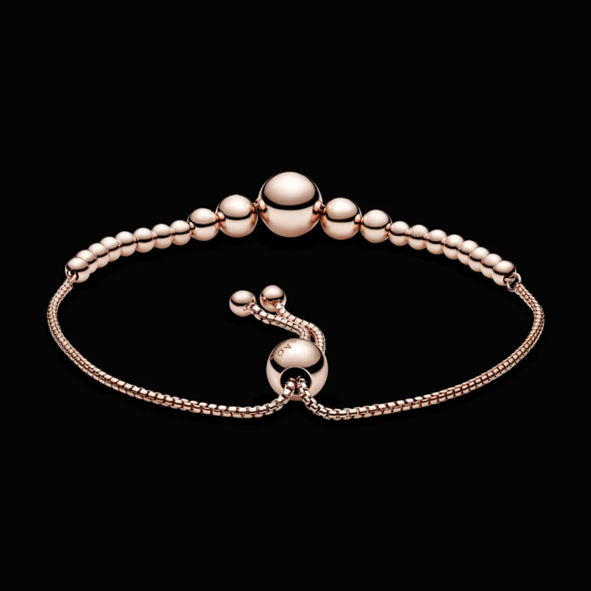 Pandora Braceletes De Ouro Rosé-Bracelete Cordao Esferas Em Ouro Rose