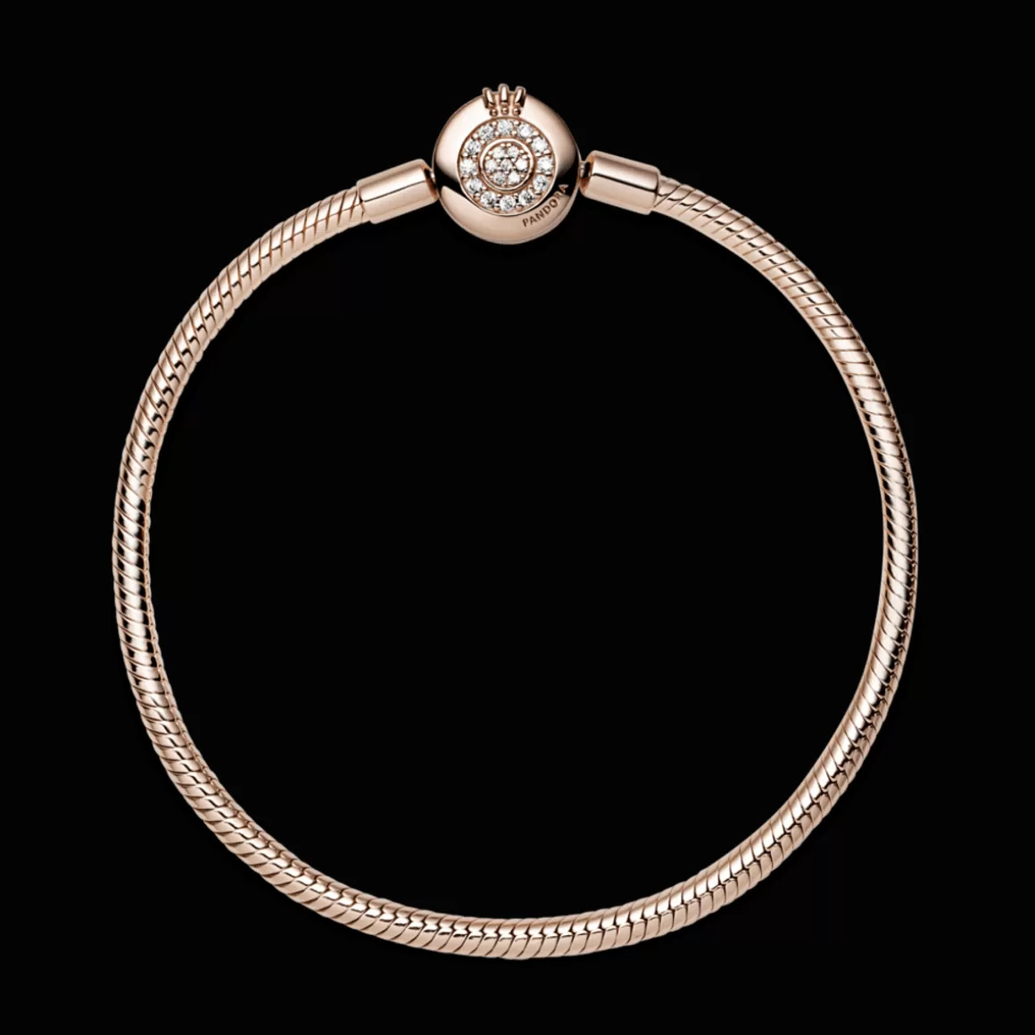 Pandora Braceletes De Ouro Rosé-Bracelete Coroa Em O Brilhante Em Ouro Rose