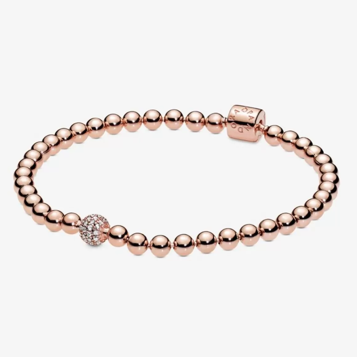 Pandora Braceletes De Ouro Rosé-Bracelete Esfera Brilhante em Ouro Rosé