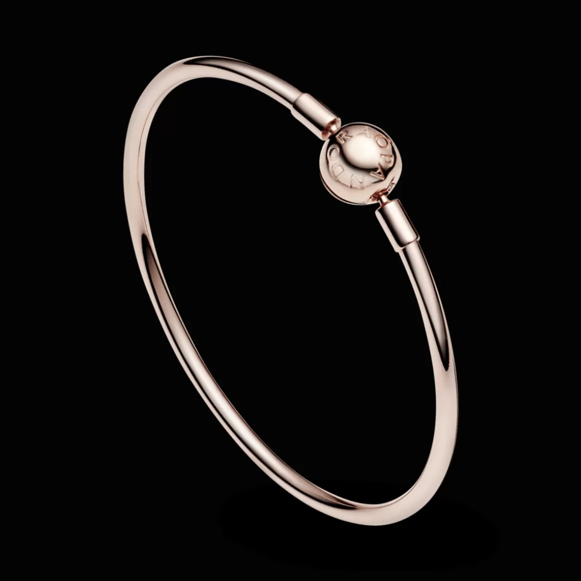 Pandora Braceletes Rígidos Em Ouro Rosé-Bracelete Moments Rigido Em Ouro Rose