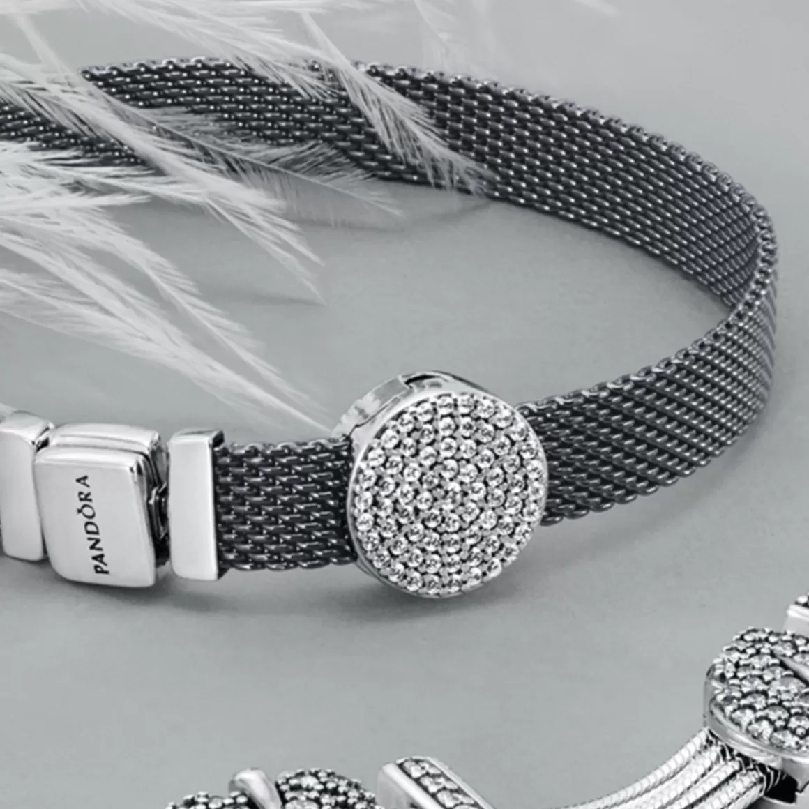 Pandora Braceletes De Prata-Bracelete Reflexions Oxidado