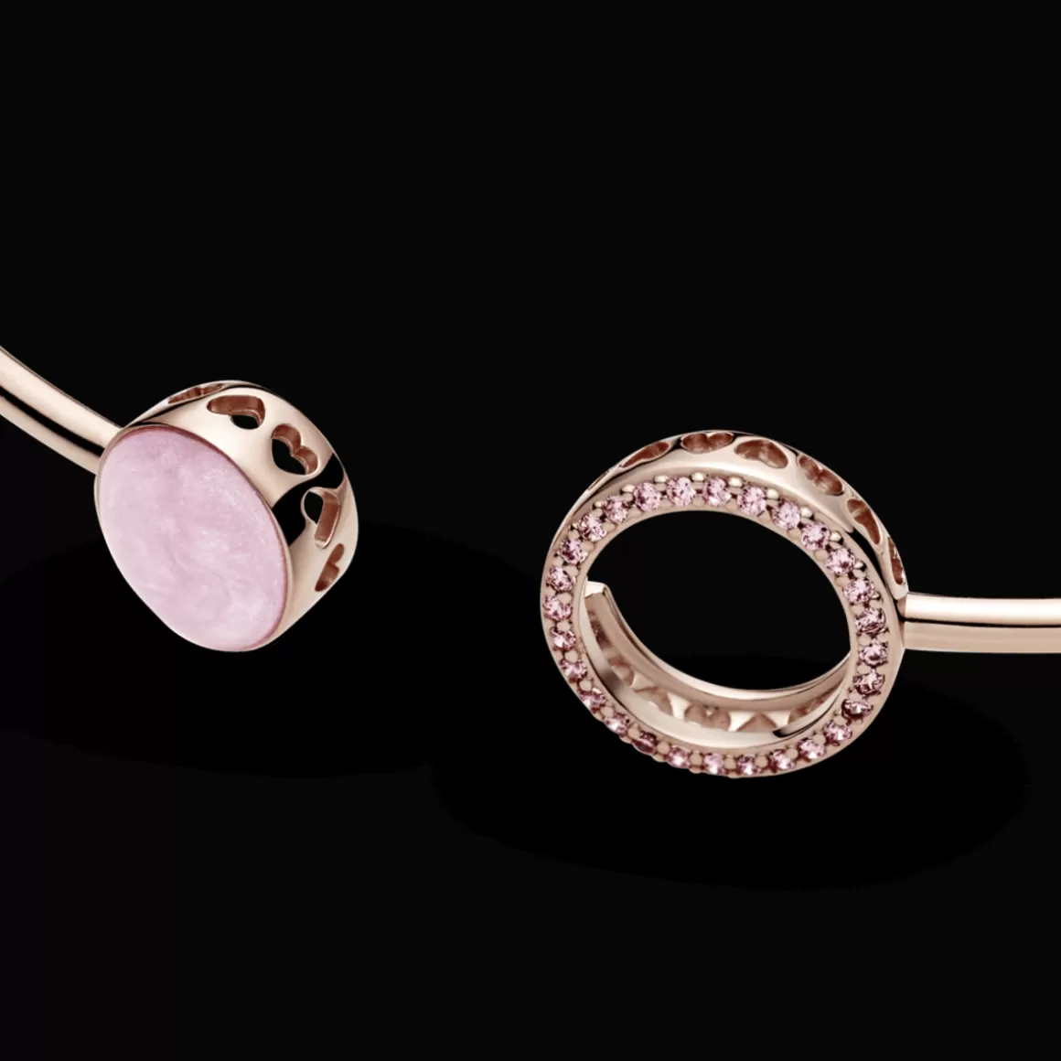 Pandora Braceletes Rígidos Em Ouro Rosé-Bracelete Rígido Espiral Rosa