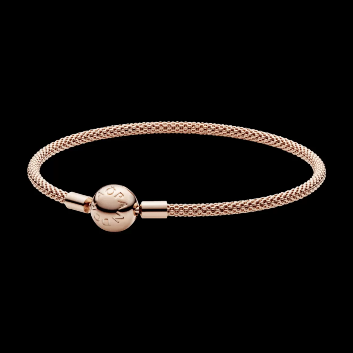 Pandora Braceletes Maleáveis Em Ouro Rosé | Braceletes De Ouro Rosé-Bracelete Rigido De Malha Em Ouro Rose