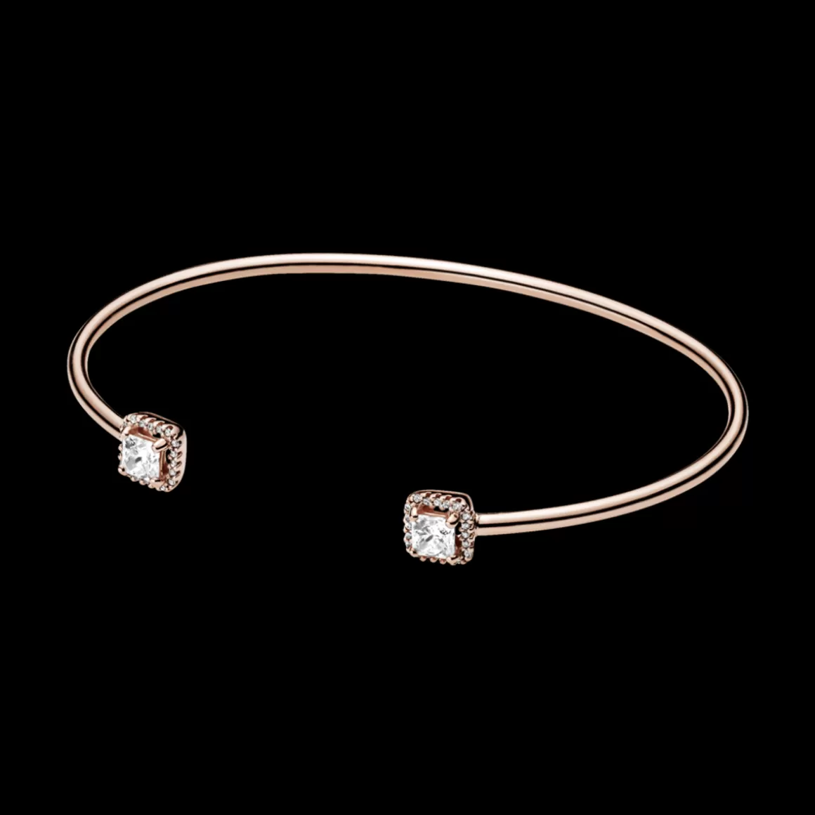 Pandora Braceletes Rígidos Em Ouro Rosé-Bracelete Rigido Elegancia Eterna Em Ouro Rose