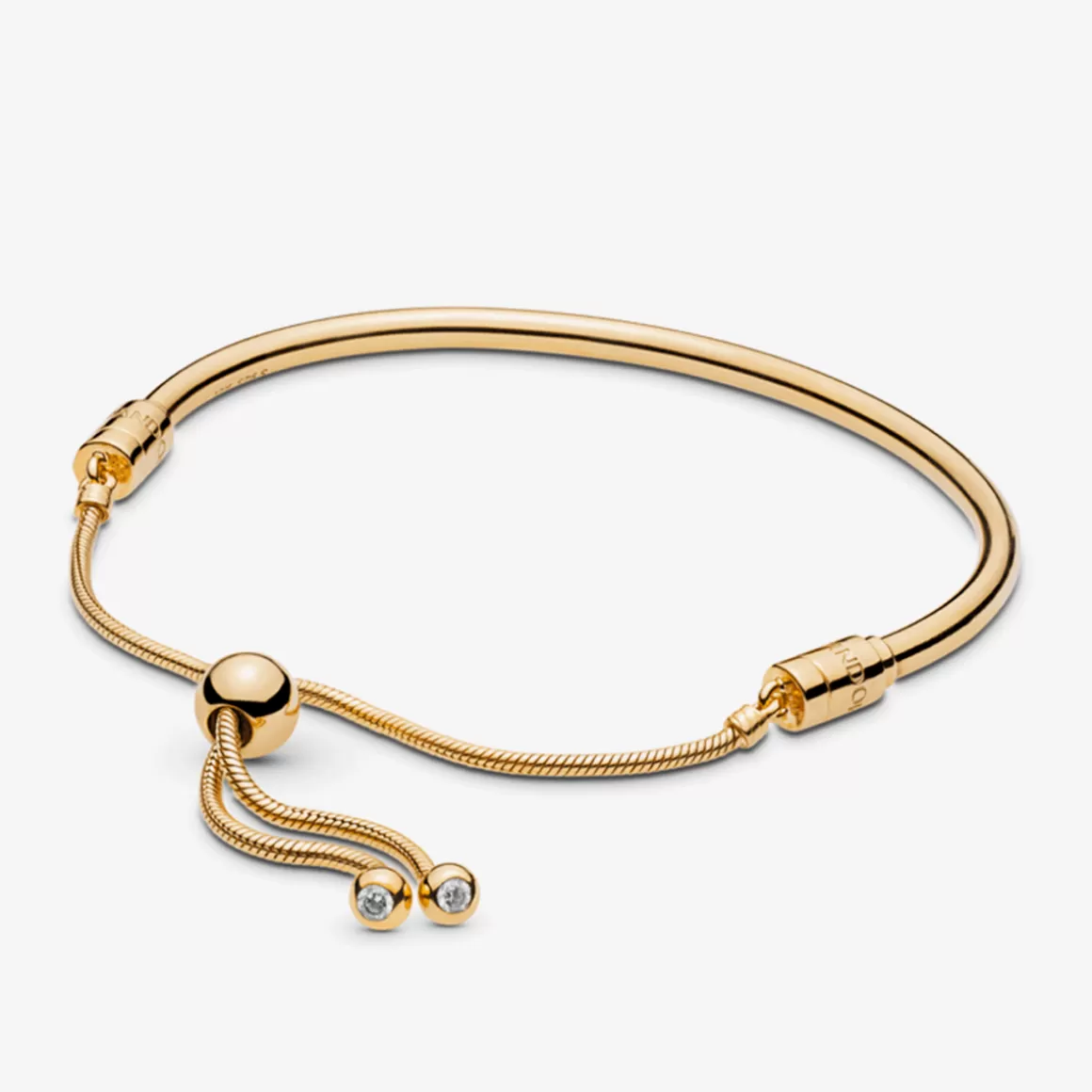 Pandora Braceletes Rígidos Em Ouro-Bracelete Rígido Shine Crie & Combine Cordão