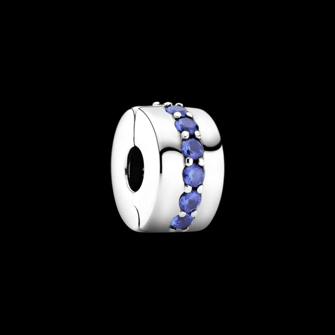 Pandora Charms Clipes De Prata-Charm Com Clip Brilho Azul