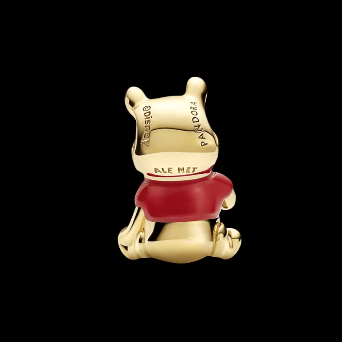 Pandora Charms De Ouro-Charm de Ouro Disney Ursinho Pooh