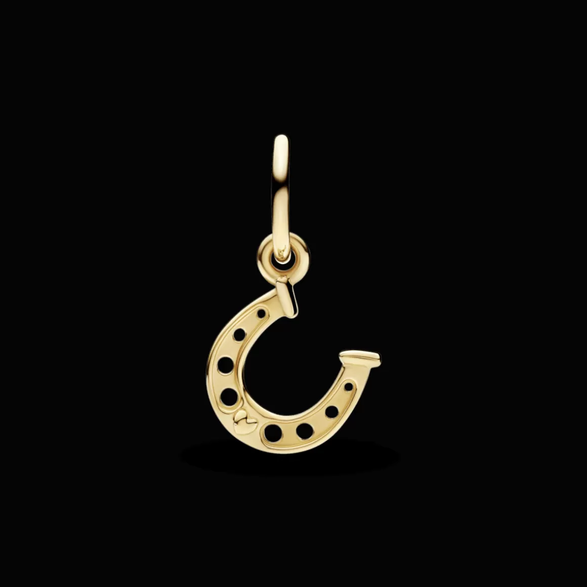 Pandora Charms Pendentes De Ouro-Charm de Ouro Pendente Ferradura da Sorte