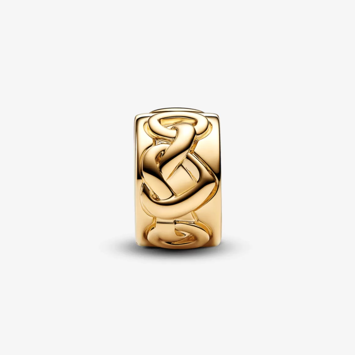 Pandora Charms Separadores De Ouro-Charm de Ouro Separador Corações Entrelaçados