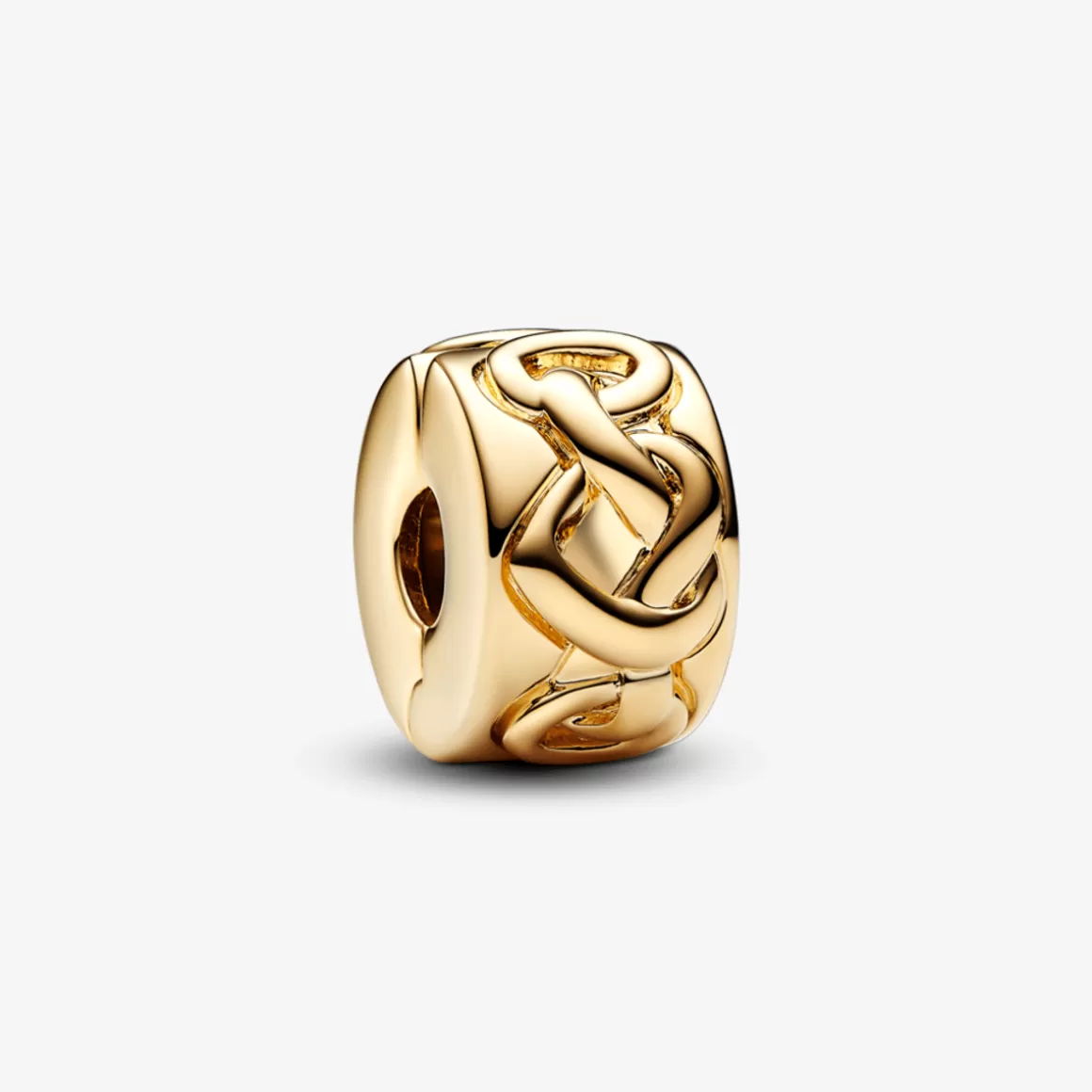 Pandora Charms Separadores De Ouro-Charm de Ouro Separador Corações Entrelaçados