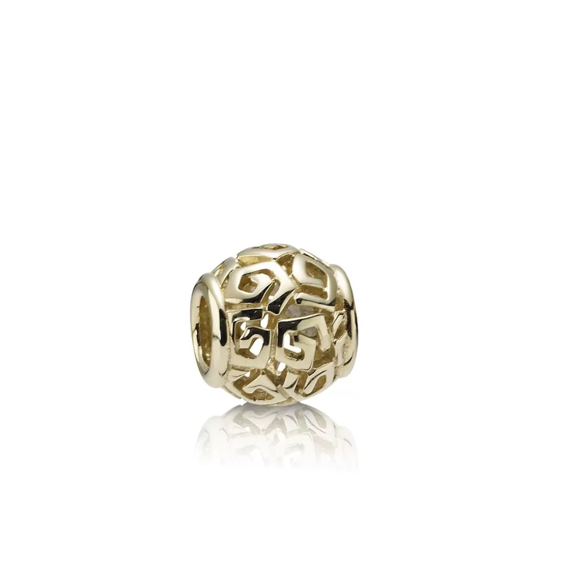 Pandora Charms De Ouro-Charm De Ouro Vazado Asteca