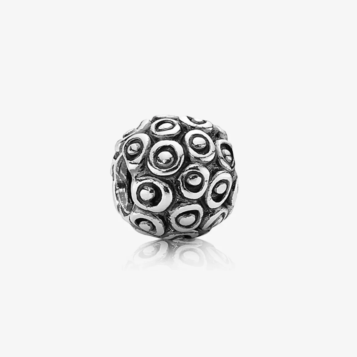 Pandora Charms De Prata-Charm De Prata Circulos