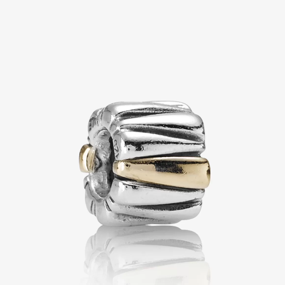 Pandora Charms Dois Tons-Charm De Prata E Ouro Triângulos