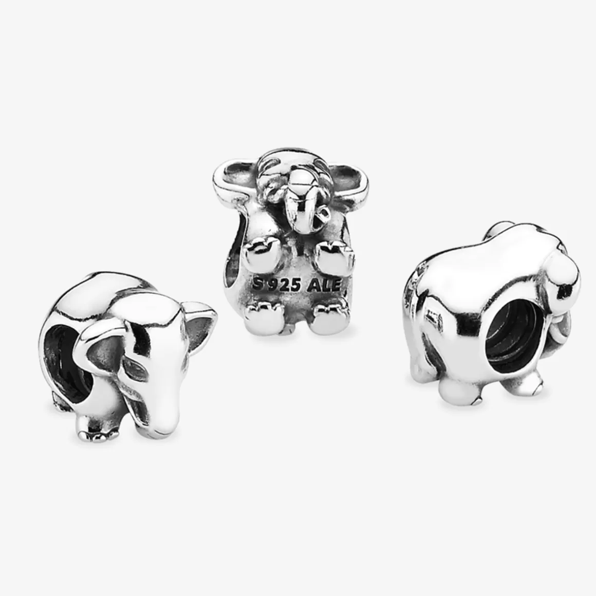 Pandora Charms De Prata-Charm De Prata Elefante