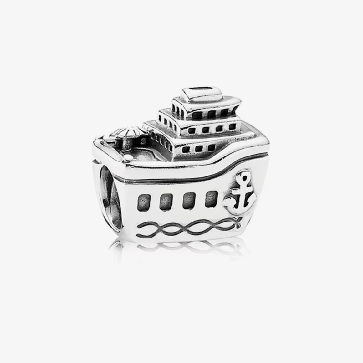 Pandora Charms De Prata-Charm De Prata Navio Cruzeiro