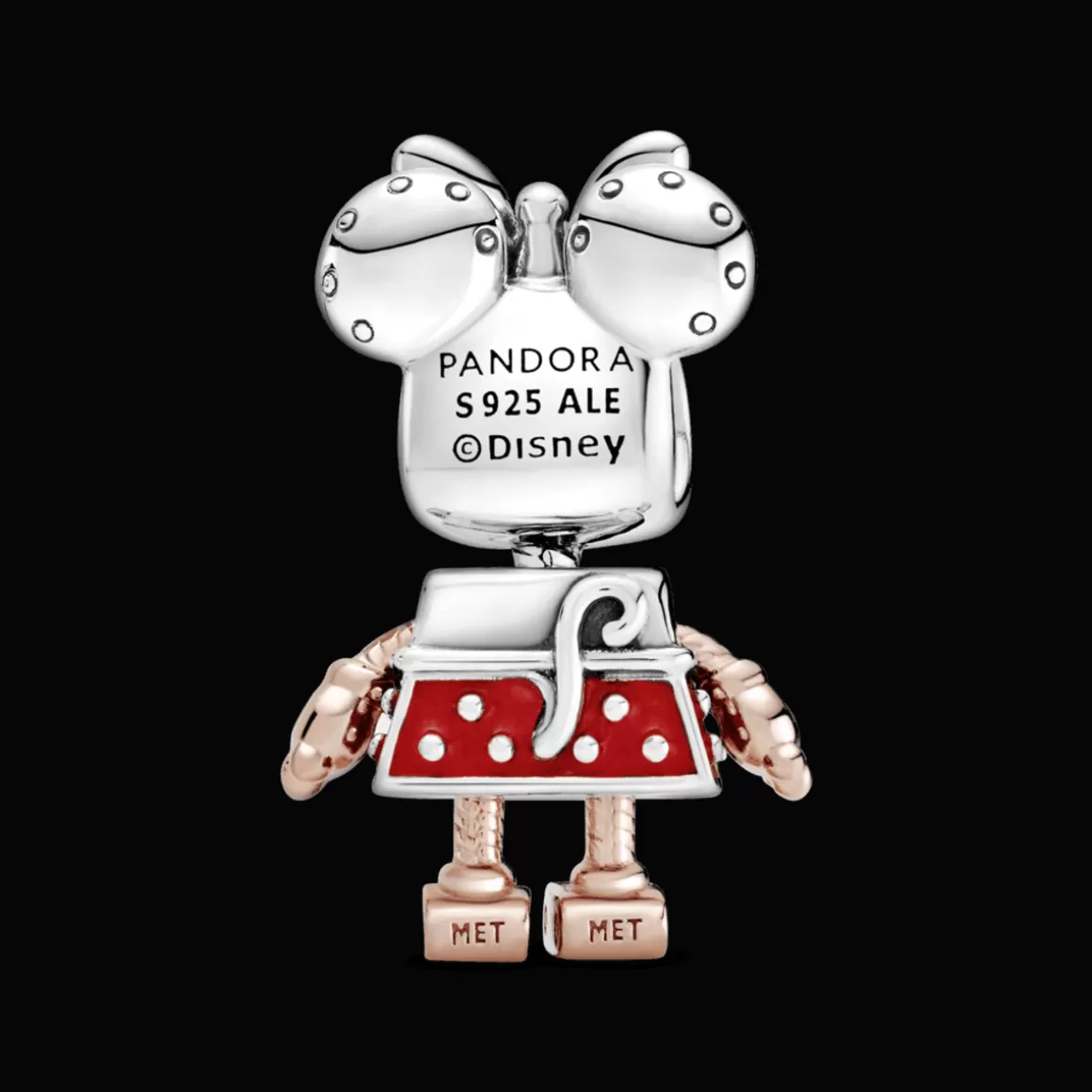 Pandora Charms Pendentes Dois Tons-Charm Disney Mickey Minnie Robô