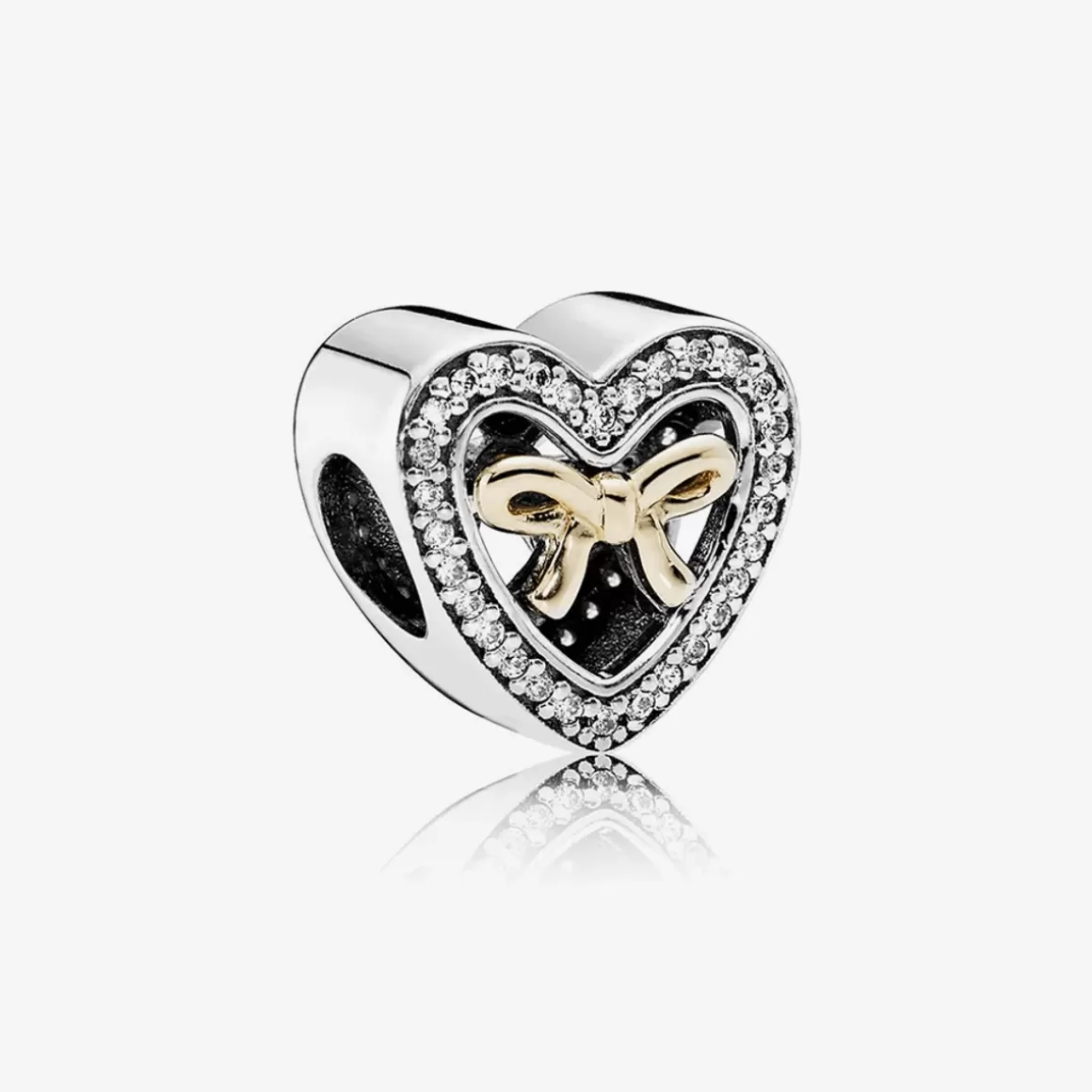 Pandora Charms Dois Tons-Charm Ed. Limitada ligados Pelo Amor