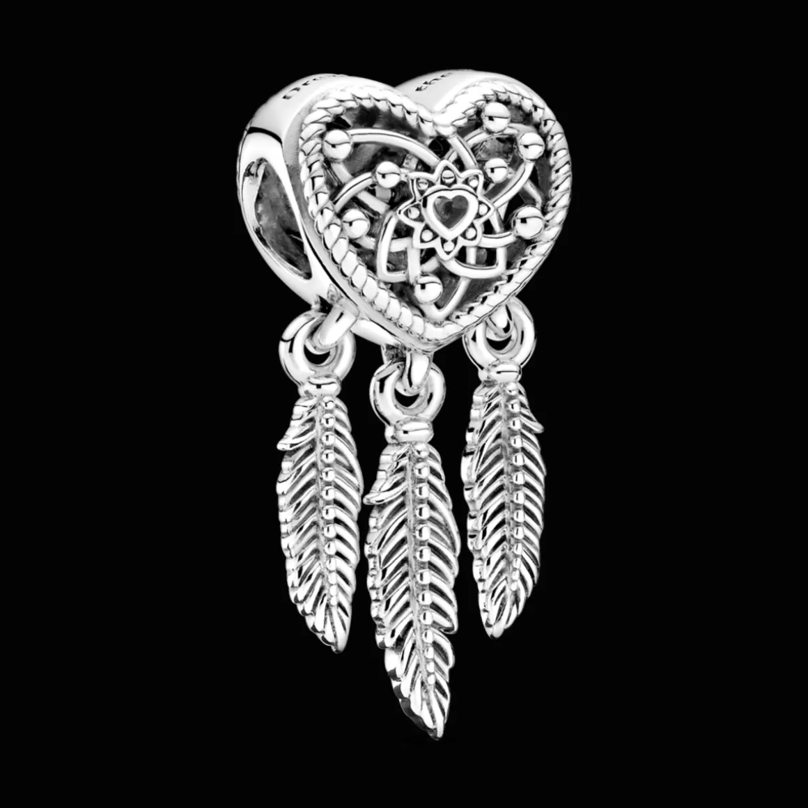 Pandora Charms Pendentes De Prata-Charm Filtro Dos Sonhos Em Duas Plumas Em Três Plumas