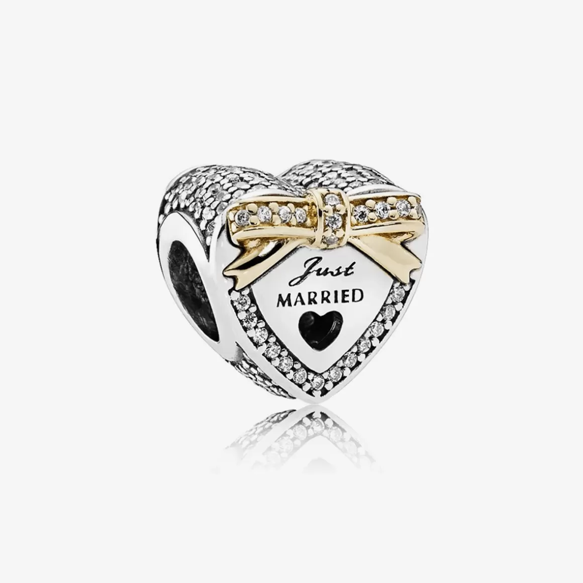 Pandora Charms Dois Tons-Charm just Married (Recém-Casados)