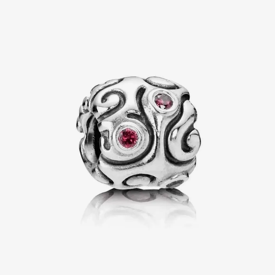 Pandora Charms De Prata-Charm Linhas Com Zircônia