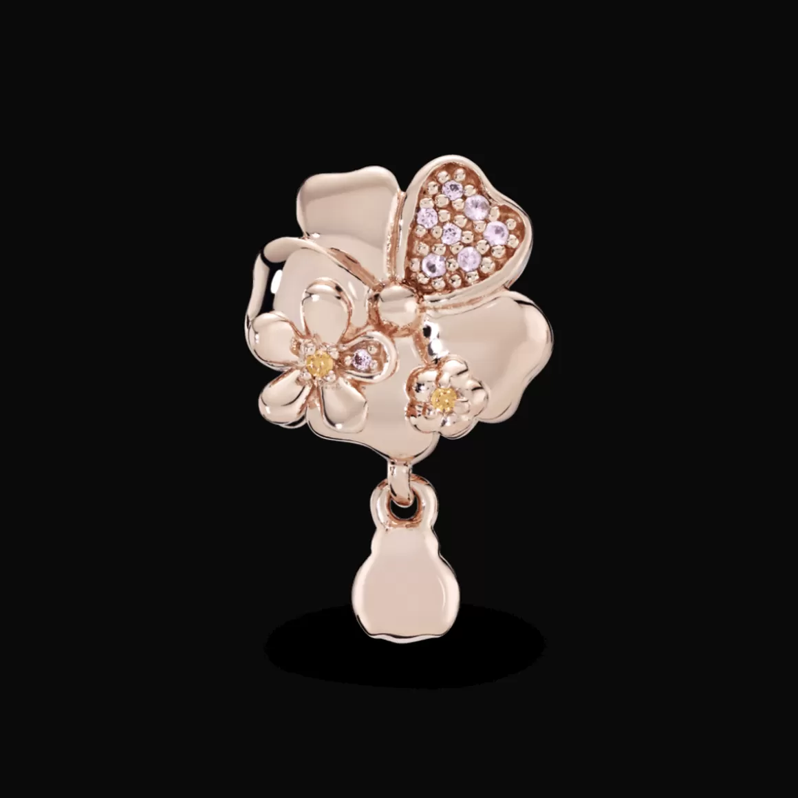 Pandora Charms De Ouro Rosé-Charm Flores Silvestres Em Ouro Rose