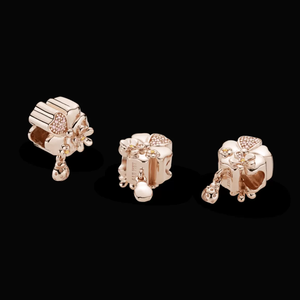 Pandora Charms De Ouro Rosé-Charm Flores Silvestres Em Ouro Rose